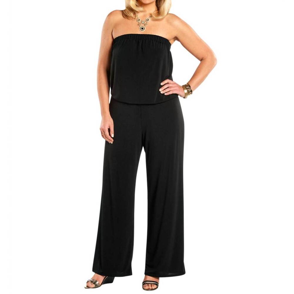 NEW ALWAYS FOR ME plus size quintessential jumpsuit in black